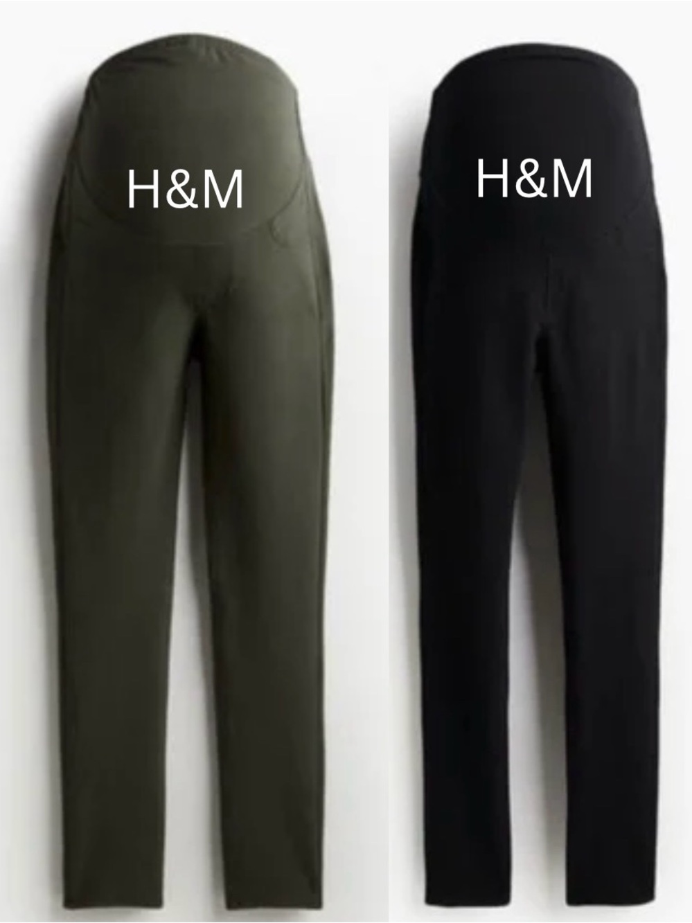 H&M Maternity Leggings in Olive and Black